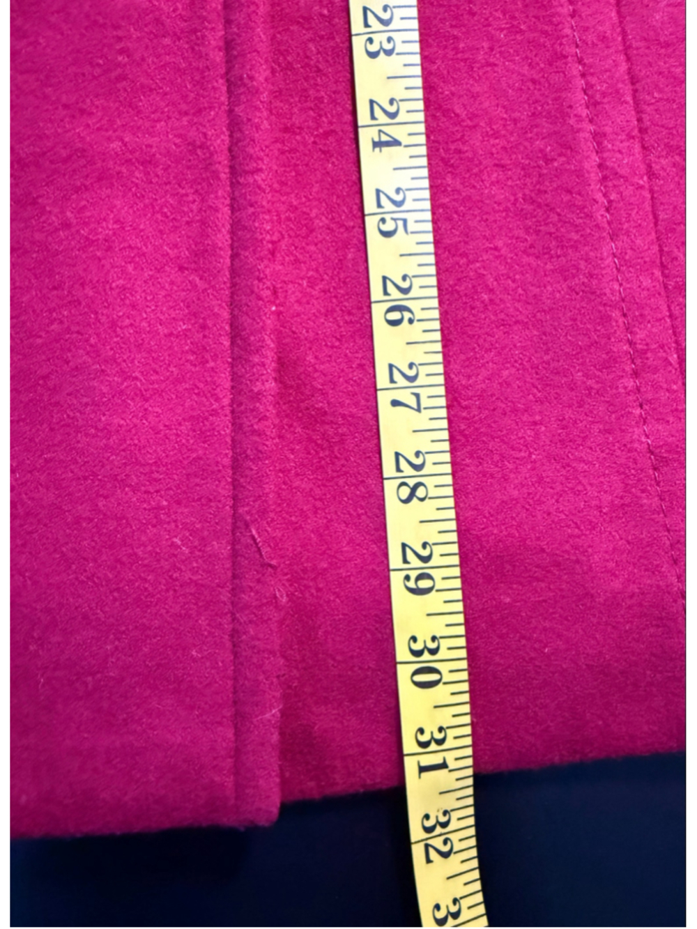 St Johns Bay Red Wool Blend Car Coat L Classic Button Front Winter - Picture 8 of 11